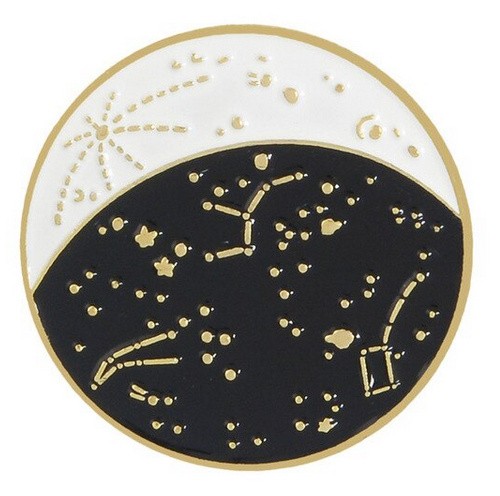 Moon and Stars Enamel Pin 